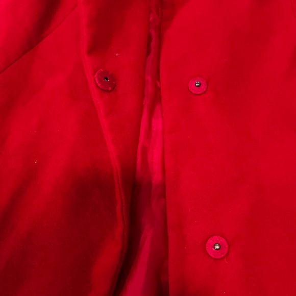 Women's Red Cape Coat - Picture 5 of 8